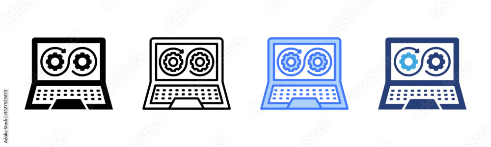 Poster infinity icon sheet multiple style collection