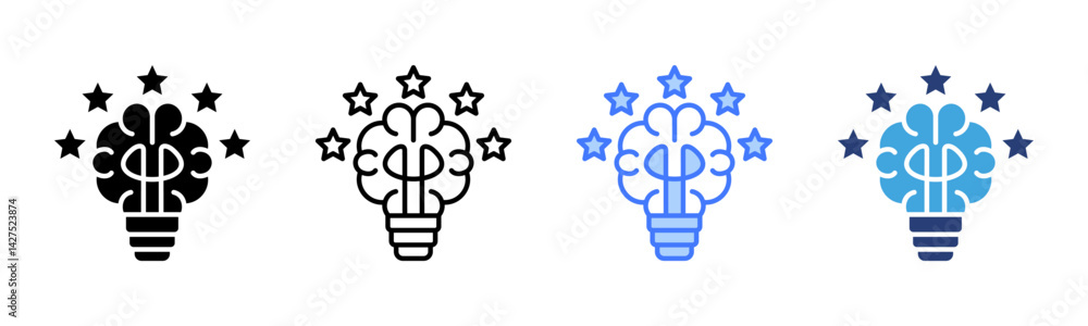 Poster inspired icon sheet multiple style collection