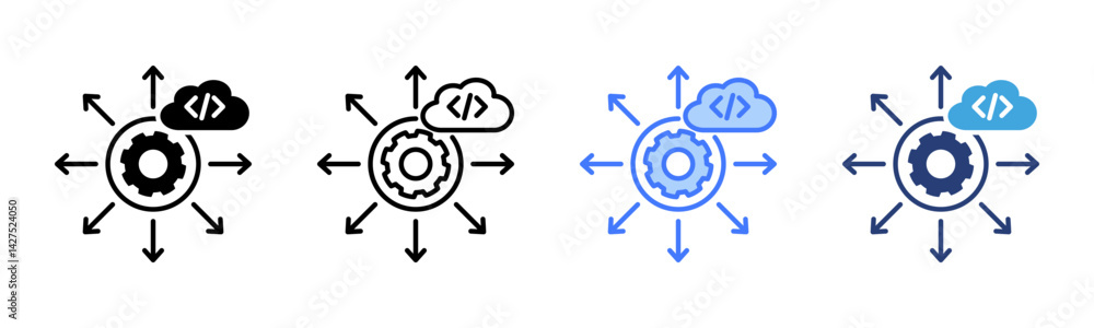 Poster Deployment icon sheet multiple style collection