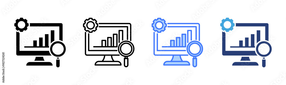 Poster Analyze icon sheet multiple style collection