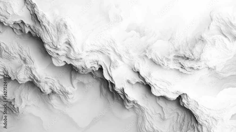 Poster abstract white texture with subtle depth studio environment digital art minimalistic aesthetic