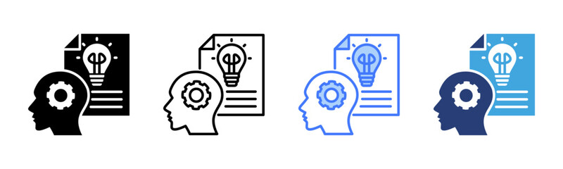 Concept icon sheet multiple style collection