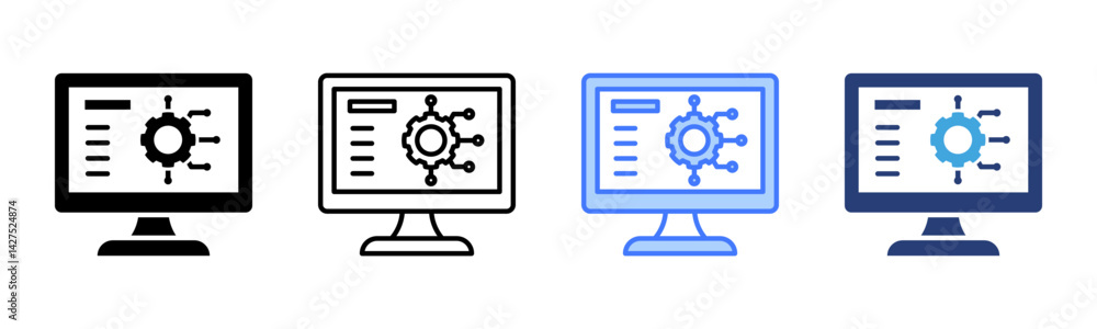 Poster Operations icon sheet multiple style collection