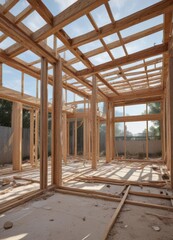 Modern home extension framing, under construction, framing, upgrade