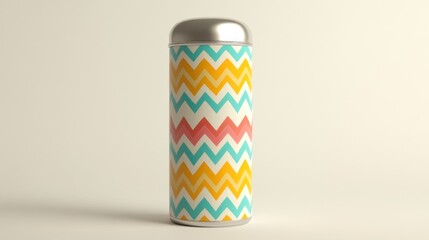 Colorful chevron patterned canister