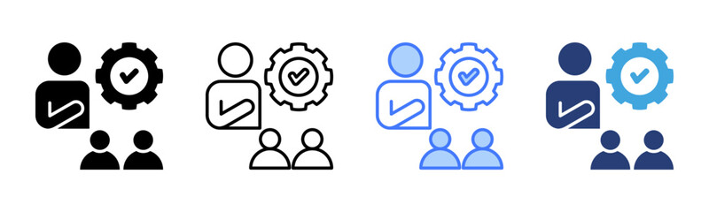 Briefing icon sheet multiple style collection