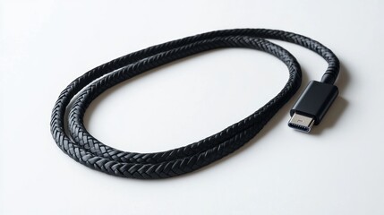 Black braided USB-C cable