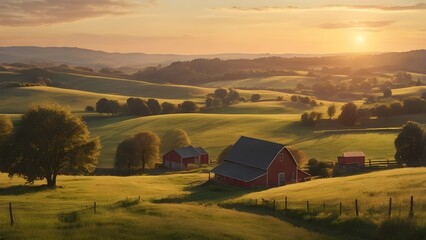 Tranquil Country Sunset