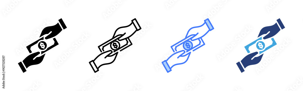 Poster compensation icon sheet multiple style collection