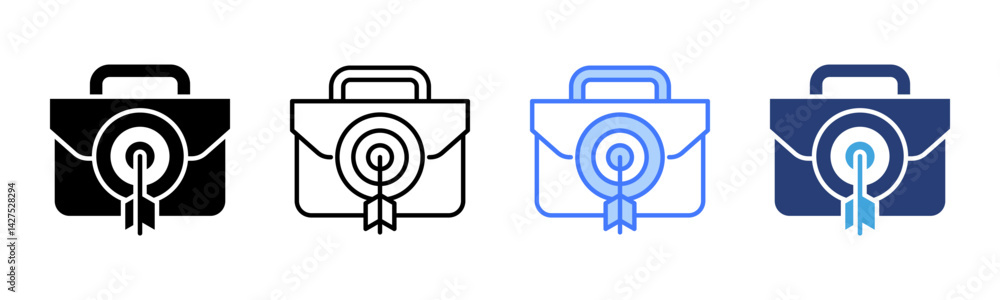 Poster job target icon sheet multiple style collection