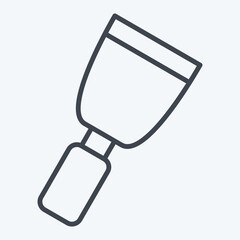 Icon Paint Trowel. related to Repair Tools symbol. line style. design editable