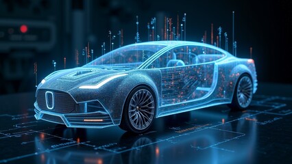 Future oriented Automotive Technology Art Chart