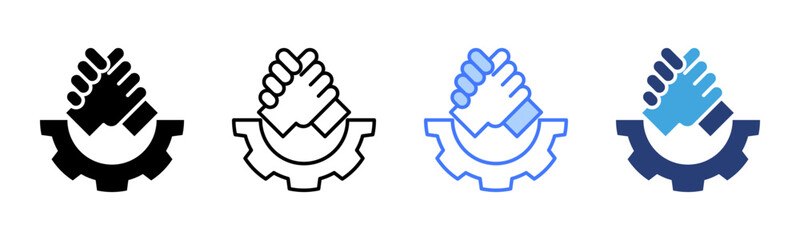 Collaboration icon sheet multiple style collection