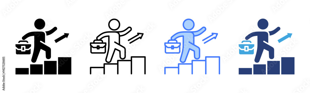 Poster career promotion icon sheet multiple style collection
