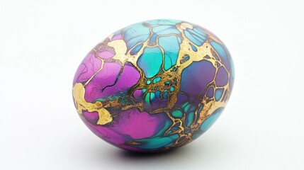 Intricate Easter egg design with vibrant colors