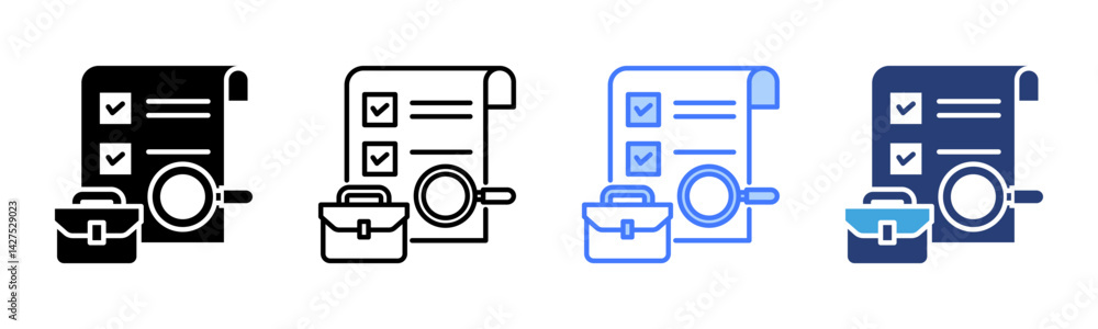 Poster job icon sheet multiple style collection