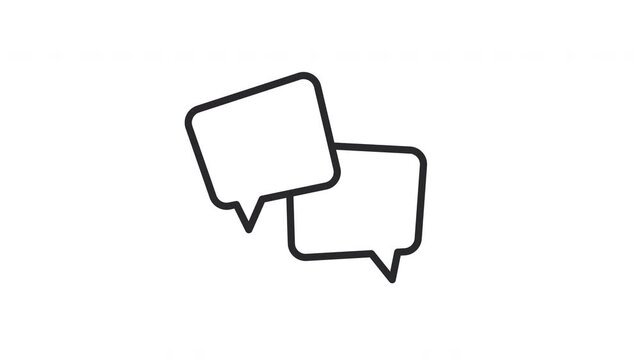 Animated speech balloon icon. Perfect for presentations, social media posts, comics, and graphic design projects.