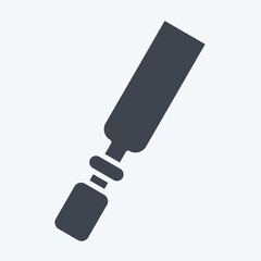 Icon Chisel. related to Repair Tools symbol. glyph style. design editable