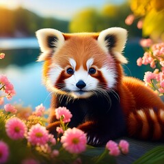 Niedlicher roter Pandabär