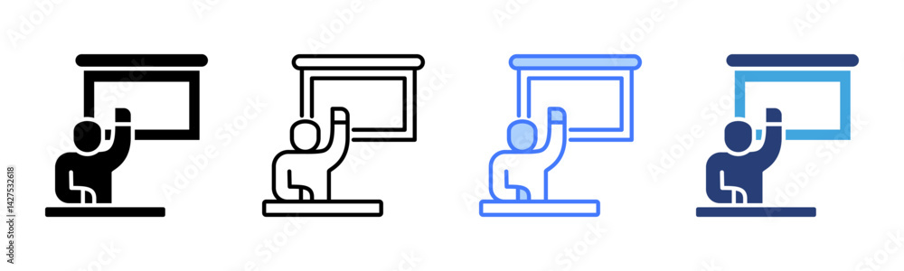 Poster Training icon sheet multiple style collection