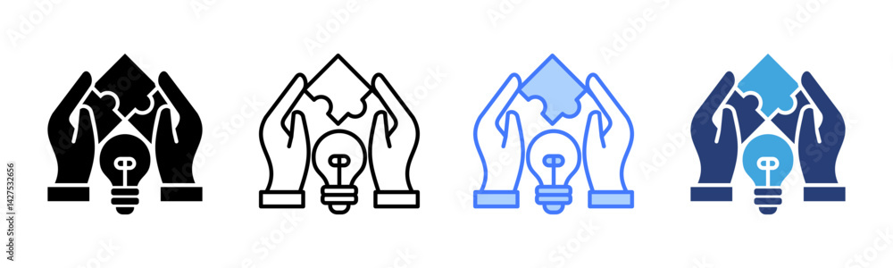 Poster Learning icon sheet multiple style collection
