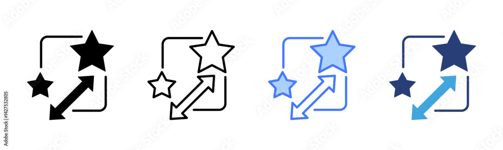 Poster Capability Gap icon sheet multiple style collection