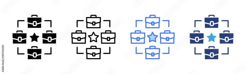 Poster Integration icon sheet multiple style collection