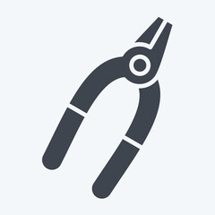 Icon Pliers. related to Repair Tools symbol. glyph style. design editable