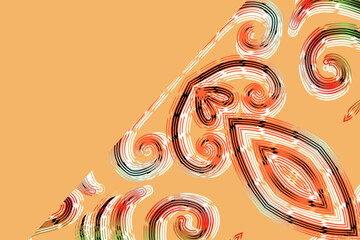 luxury traditional Indonesian Dayak batik design with aesthetic gradient background 