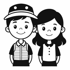 happy family in a circle