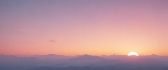 Fototapeta premium Soft pastel pink, blue, yellow gradient; fuzzy sunset effect , magical, brush stroke