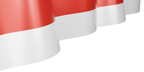 Indonesia Flag Ribbon Corner Border Illustration