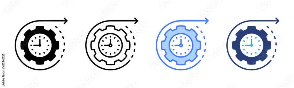 Poster long term icon sheet multiple style collection