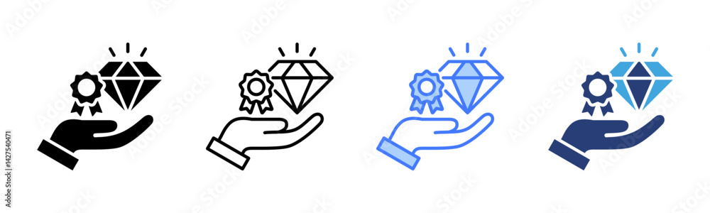 Poster Value Proposition icon sheet multiple style collection