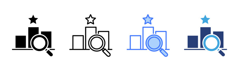 Competitive Landscape icon sheet multiple style collection