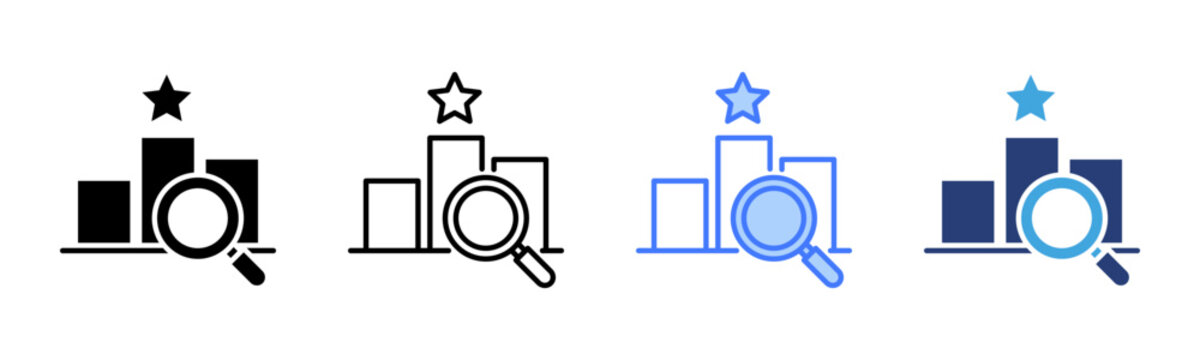 Competitive Landscape icon sheet multiple style collection