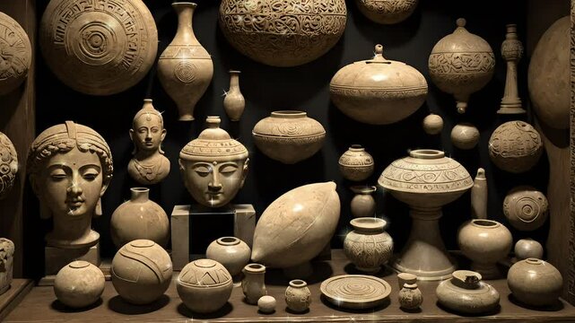 A historical relic made of stone or clay, and has high historical and aesthetic value