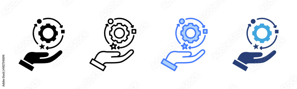 Poster Adaptability icon sheet multiple style collection