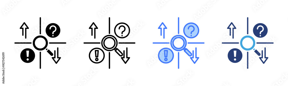 Poster Swot Analysis icon sheet multiple style collection