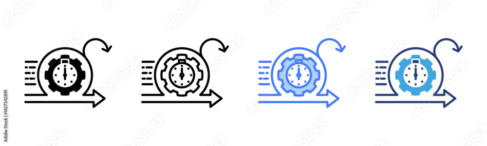 Poster agility icon sheet multiple style collection