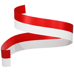 Indonesia Flag Ribbon Corner Border Illustration