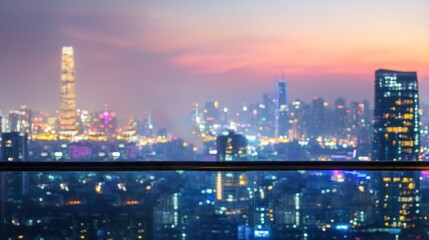 night view of city skyline 