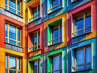 Fototapeta premium Modern Building Windows Rule of Thirds Photography