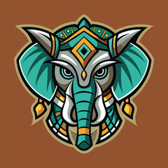  A cute elephant mandala vector illustration 