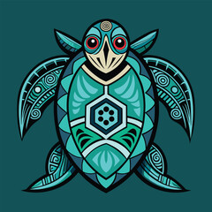 A cute Tortoise mandala vector illustration 