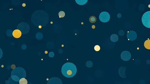Abstract Teal and Gold Circle Background