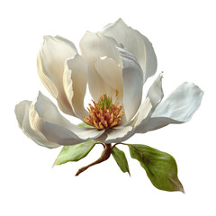 Exquisite Magnolia Blossom Close-up of a Delicate White Flower