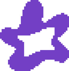 Fototapeta premium Abstract Pixel Shape with Central Hole