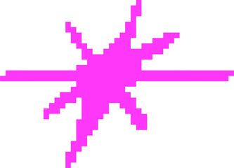 Abstract Starburst Pixel Shape for Digital Design