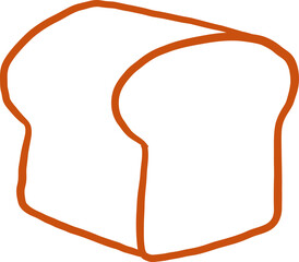 Line Drawing of a Bread Loaf